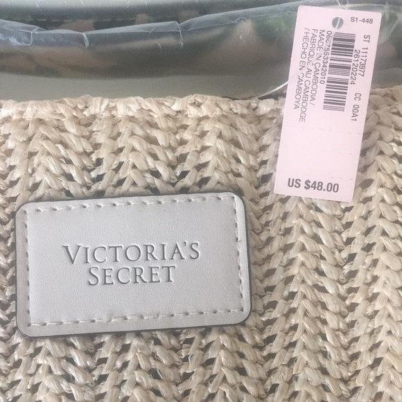 VICTORIA'S SECRET Woven Summer Tote Bag NWT - Picture 8 of 11